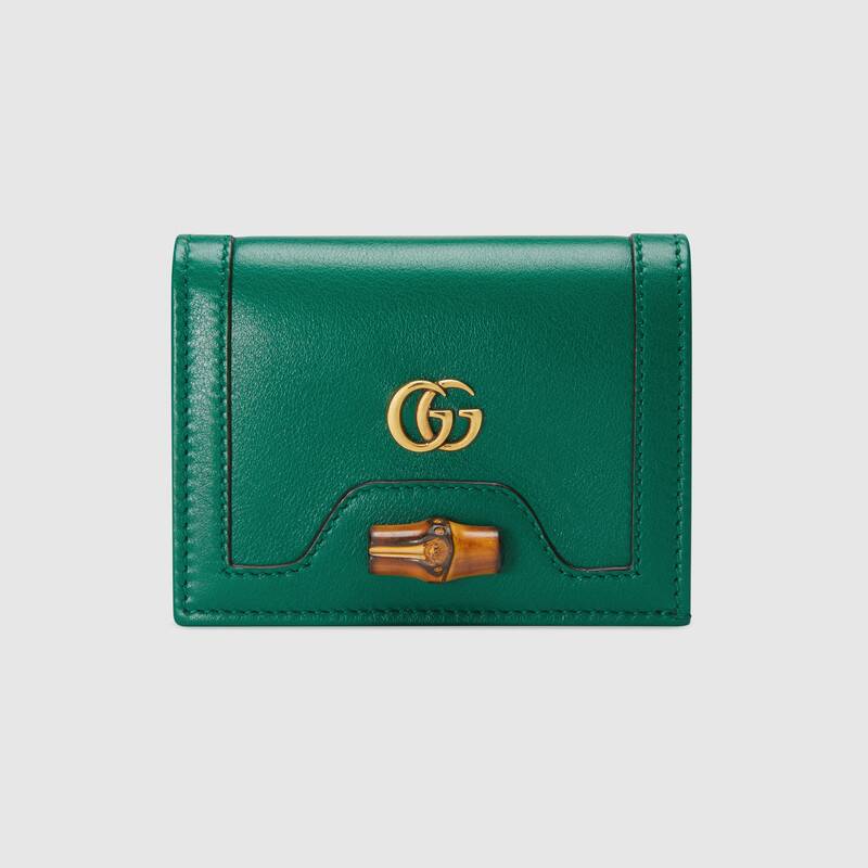 Gucci Diana Card Case Wallet 658244 Green